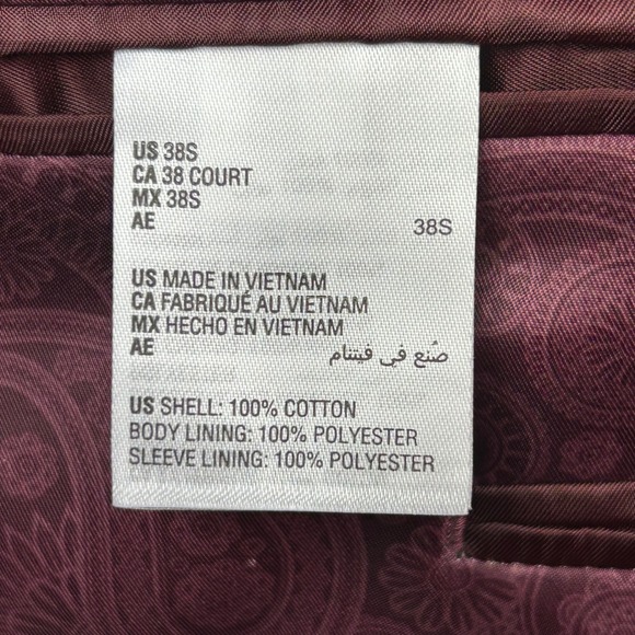 Alfani Red Wine Velvet Slim Fit 2-Button Blazer, Mens 38S - Picture 14 of 15